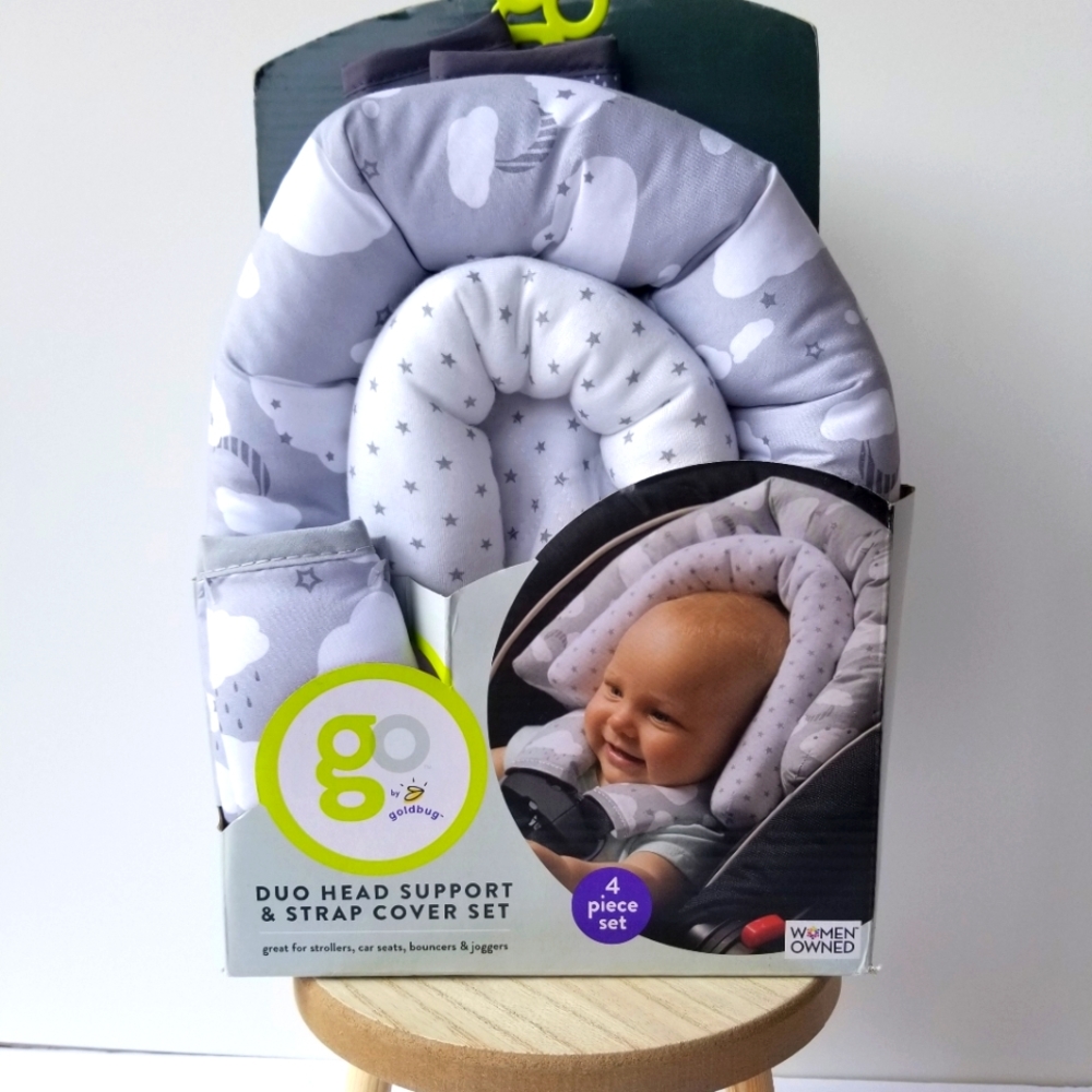 DUO HEAD SUPPORT STRAP/ COVER SET- 4 Pieces Set Brand New
